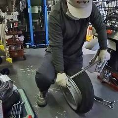 【原付】前後タイヤ交換ご依頼作業承りました。 - 福岡市