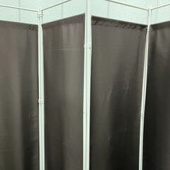 4連 パーテーション 布製 ブラウン 医院 病院 エステ 整体院 幅50cm×高さ200cmの画像