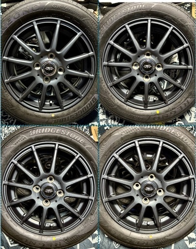商談中」㉓155/65R14 新品ブリヂストンタイヤ4本と美品ホイールと 