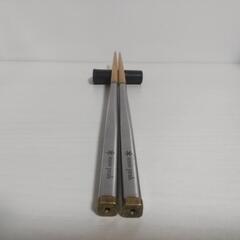 スノーピーク和武器M、L用 ハンドメイドレザー箸留め&箸置き(ブラック)の画像