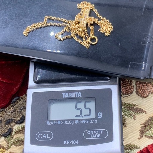 ヴァンドーム青山　K18 ダイヤクロス　ネックレス　5.5g 約45cm