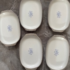 三洋陶器　スパゲッティ皿　5枚　エデン　オーバル皿　昭和レトロ