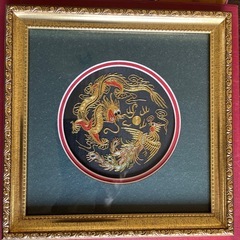 中国　刺繍絵