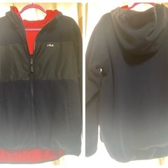 冬物最終お値下げ！FILA リバーシブル フード付きジャンパー XLの画像