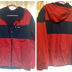 冬物最終お値下げ！FILA リバーシブル フード付きジャンパー XL