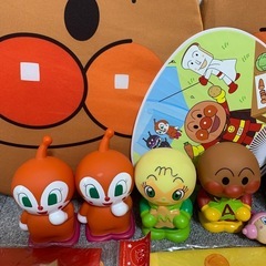 【新品・中古いろいろ】　アンパンマン　非売品　コップ　ミニナップサップ　貯金箱　座布団　しんきんバンクの画像