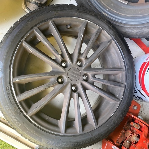 スイスポ　ZC32S 純正ホイール、黒塗装
