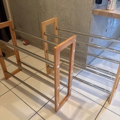 ニトリ　2段重ねできる伸縮シューズラック