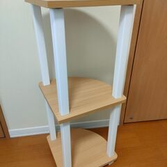 コーナーラック 棚 スリム 3段 おしゃれ トイレ リビング 収納 木製 3段 NQ-CN3の画像