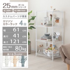 【引渡決定】【美品】ルミナス ラテ ポール径25mm スチールラック 幅61×奥行41×高さ121cm 】 純正品 カラーラック スチールシェルフ パイプラック luminous ドウシシャ DOSHISHAの画像
