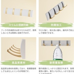 【新品】壁掛けフック（開閉式）の画像