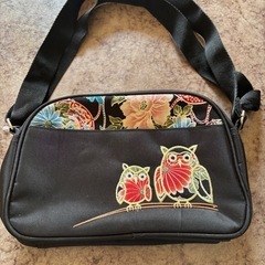🌺新品　ふくろう刺繍　和柄　ショルダーバッグ
