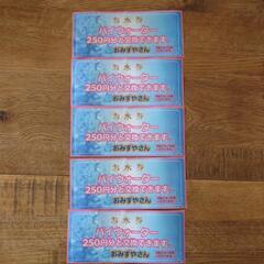 おみずやさん　お水券　250円×5枚