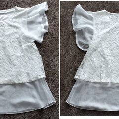 【受渡予定者確定済】★ レディース ブラウス × 4着、エプロン × １着 サイズ：L寸 / Fフリーの画像