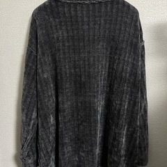 トップス カットソー 長袖 ロンT ベロア ベロアトップス クルーネック インナー 光沢感 華やか キレイめ 着回し 無地 グレーの画像