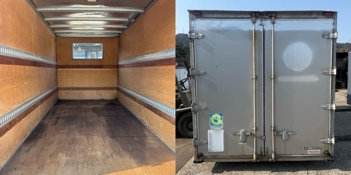 No.895 アルミバン 3t 車  アルミ 箱 バイク 倉庫 トラック コンテナ 米 保管庫 物置 DIY