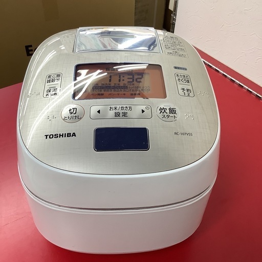 TOSHIBA 東芝　炊飯器　炊飯ジャー　5.5合炊き　RC-107VSS 2017年製