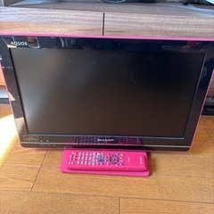 SHARP AQUOS 2012年製 19インチ 液晶テレビ ピンク