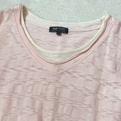 美品　Lサイズ　BEAMS HEART ピンク Vネック Tシャツ ビームスの画像