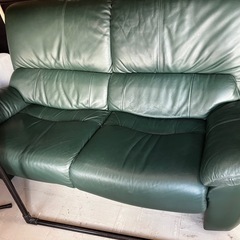 I2503-712 ２人掛けソファ グリーン 現状渡し