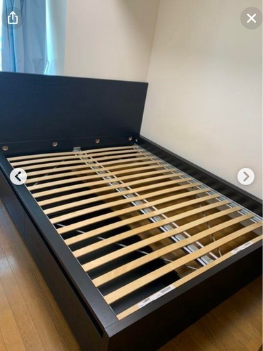 IKEA クイーンサイズ ベッドフレーム 床下収納 引き出し付き (S KY
