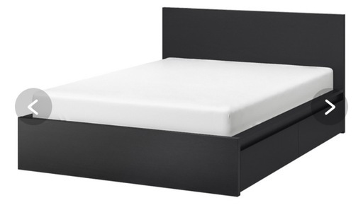 IKEA クイーンサイズ ベッドフレーム 床下収納 引き出し付き (S KY