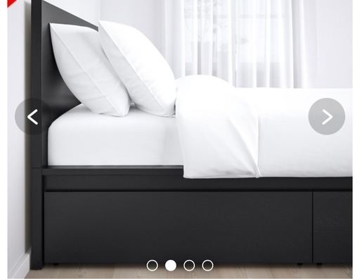 IKEA クイーンサイズ ベッドフレーム 床下収納 引き出し付き (S KY