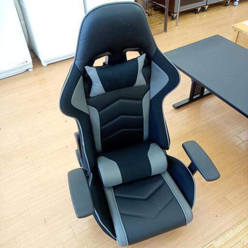 ★ジモティ割あり★ ゲーミングチェア　座椅子　ブラック　グレー　クリーニング済　YJ5649