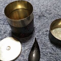 津軽塗り茶筒＆茶さじの画像