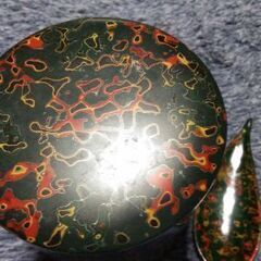 津軽塗り茶筒＆茶さじの画像