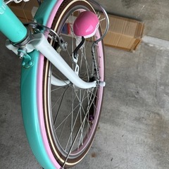 超美品 自転車 22インチ 女の子 ミントグリーン