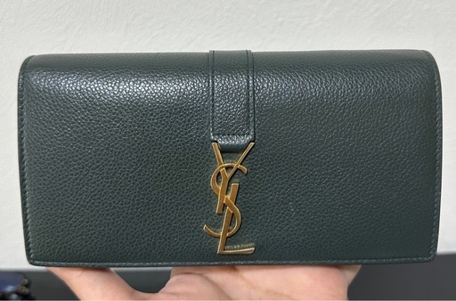 【掲載終了】SAINT LAURENT サンローラン414567 YSLラインラージフラップウォレット財布