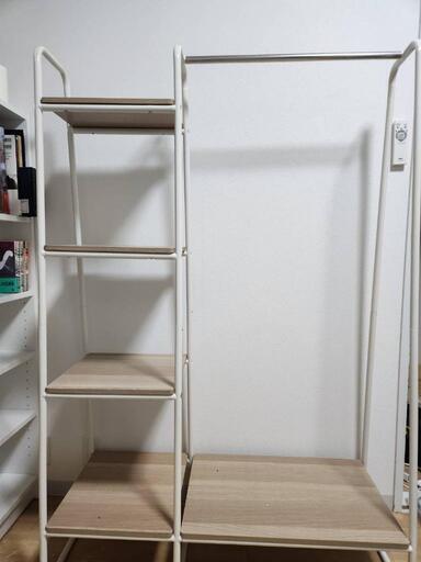 【美品】【3/23までに現地引き取りできる方半額】ハンガーラック　棚