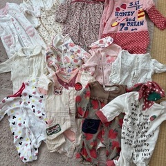 女の子　ロンパース65サイズ2着、70サイズ10着