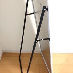 【美品】全身鏡 姿見  160cm x 50cm  スタンドミラー ノンフレーム 飛散防止加工 ダンス ヨガ ストレッチ　大きい鏡　ダイエットの画像