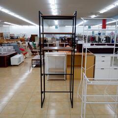 ★ジモティ割あり★  マルチラック 黒✕ブラウン H191×D40×W66 クリーニング済み OJ8553の画像