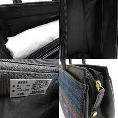 和装バッグ 優佳良織 ウール 北海道伝統美術工芸村 藍色ｘ紫色ｘ赤色 ハンドバッグ ショール セット 箱付き 日本製 未使用品 【キモノオフ野々市若松店】の画像