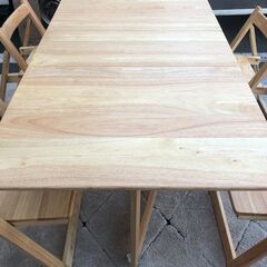 【店頭保管】【展示品・未使用品】ダイニングセット ダイニングテーブル 約 幅140×奥行80×高さ74cm チェア 約 幅45×奥行55.5×高さ69cm（座面45） 参考価格47,990円💳自社配送時🌟代引き可💳※現金、クレジット、スマホ決済対応※の画像