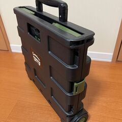 折りたたみコンテナキャリーカート ショッピングカート 軽量 コンパクト 組み立て キャリーワゴン  台車 レジャー キャンプ の画像