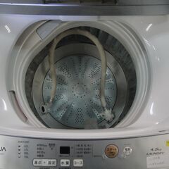 分解清掃済！　セール中につき、通常特価14,278円より半額の7,139円!　2018年製　アクア　AQUA　全自動洗濯機　AQW-S45G(W)　4.5kg　白の画像