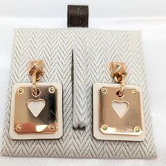 【HERMES】アスドゥクール ハート スウィングピアス Ｕ刻印☆Ａ品☆質屋 ユニオン本通店 エルメスの画像