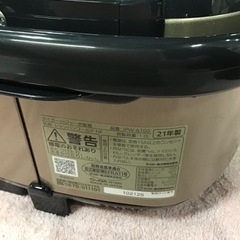 ●販売終了●TIGER    タイガー　5.5合IH炊飯器　2021年製　中古品の画像
