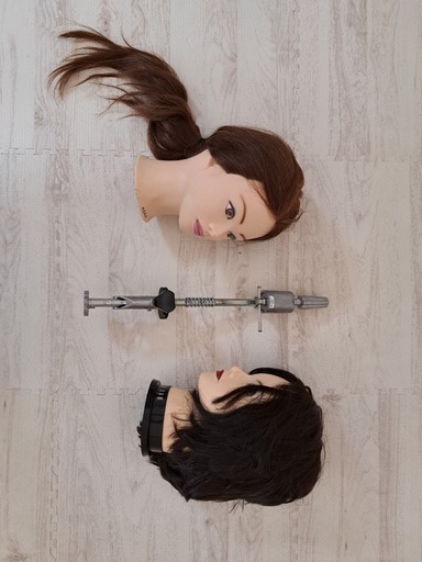 美容師練習用ウィッグ未使用品４体 新品未使用】美容師カットウィッグ練習用 4体 人毛90％ ③