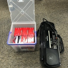 カセットデッキ&テープ18本新品
