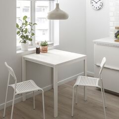 IKEA　ダイニングテーブル＆チェア2脚　メルトルプ　の画像
