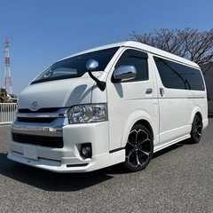 ハイエース ワゴンGL 4型 2WD ガソリン 車中泊 パール　...