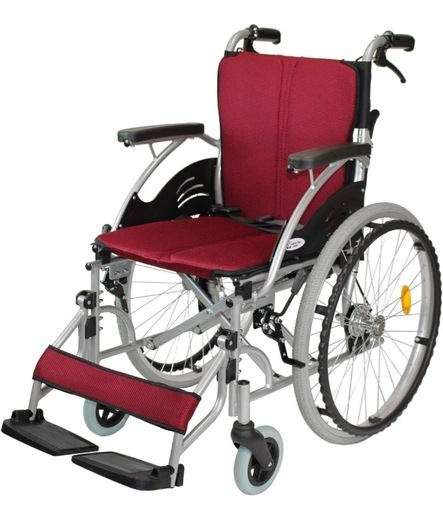 【美品】自走用車椅子 ワインレッド CA-10SU