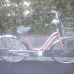 パールピンクの自転車ママチャリ【取りに来て頂ける方】 パールピンクの自転車ママチャリ【取りに来て頂ける方】