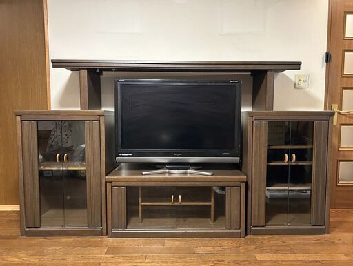 中古　リビング収納棚　テレビ台　木製 　棚（メーカー：大之木ダイモ）
