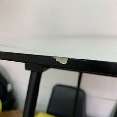 【FU2206】★大理石テーブル ホワイト 椅子なし テーブル 家具 クリーニング済 堺市 深井 【ジャングルジャングル深井店】の画像